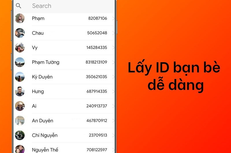 Lấy id Facebook bạn b&egrave;