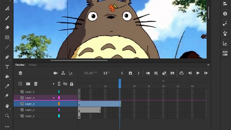 Layer Timeline trong Adobe Animate