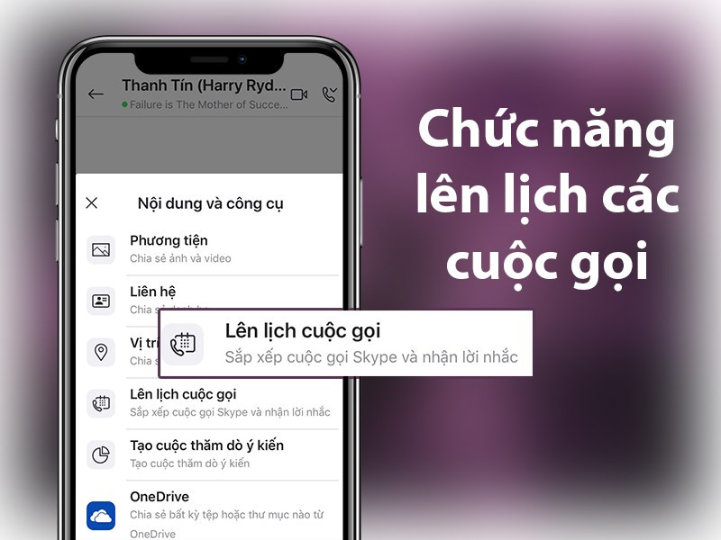 Lên lịch cuộc gọi trên Skype