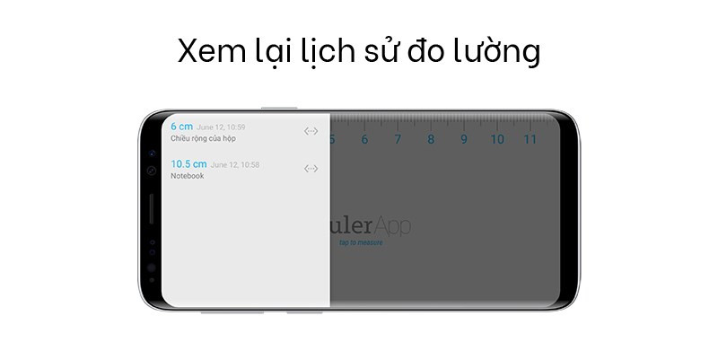 Lịch sử đo lường trên Ruler App