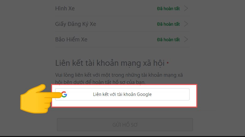 Liên kết email GrabBike