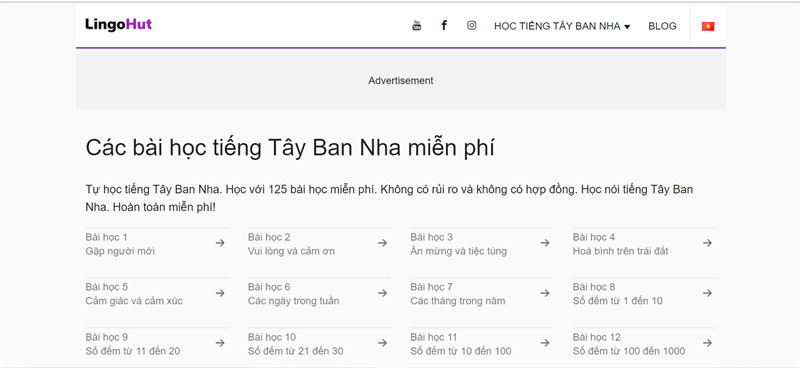 LingoHut - Học tiếng T&acirc;y Ban Nha online miễn ph&iacute;