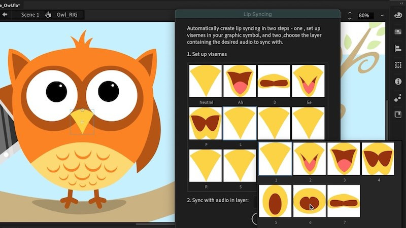 Lip Syncing trong Adobe Animate