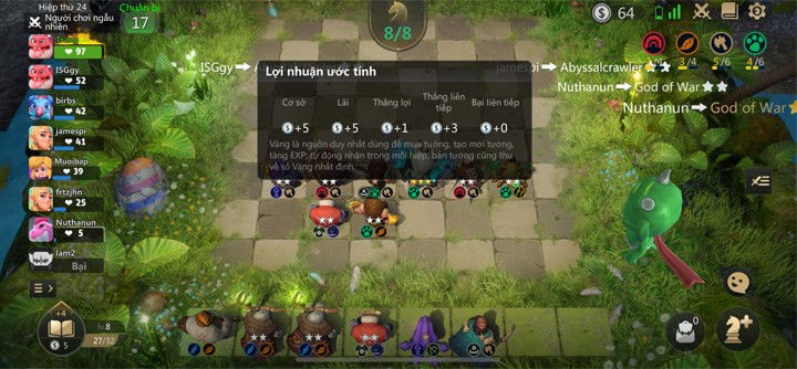 Lợi tức vàng trong Auto Chess VNG