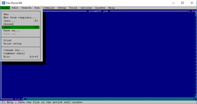 Lưu file trong Free Pascal