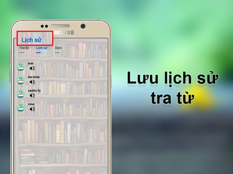 Lưu lại lịch sử tra từ