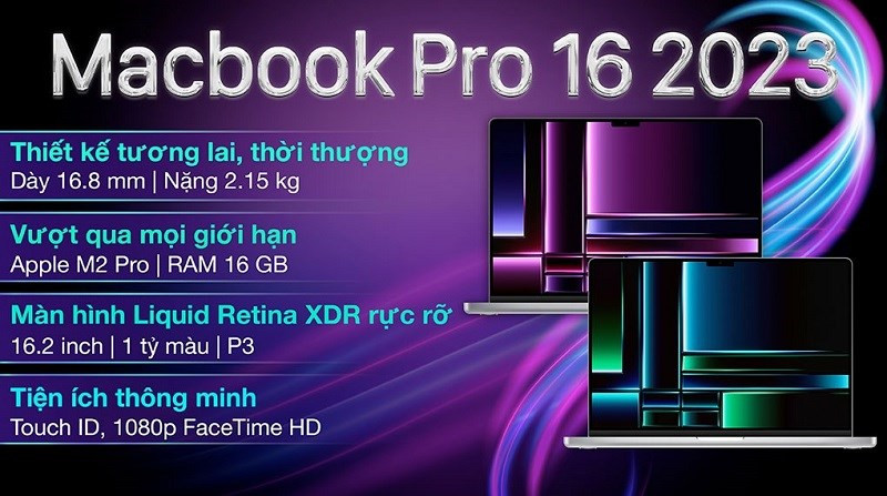 MacBook Pro 16 inch M2 Pro 2023