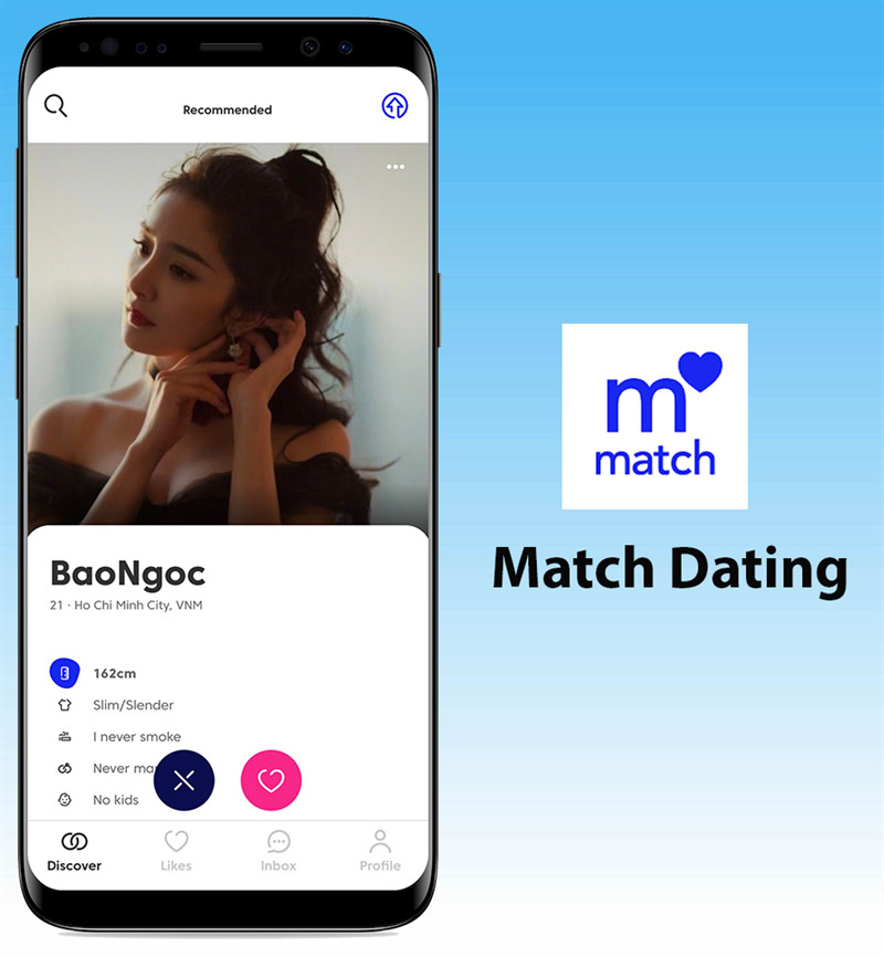 Match Dating - Giao diện ứng dụng