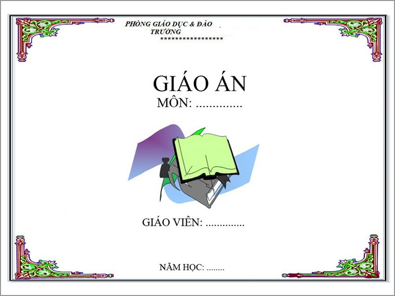 Mẫu bìa word nằm ngang số 5