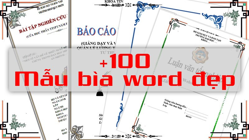 Mẫu bìa word tổng hợp