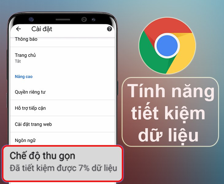 Minh họa chế độ thu gọn trên Google Chrome