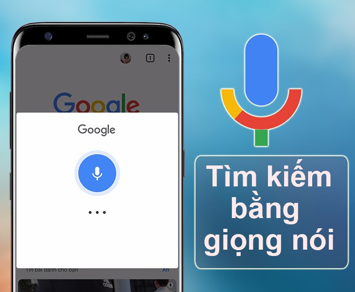 Minh họa tìm kiếm bằng giọng nói trên Google Chrome