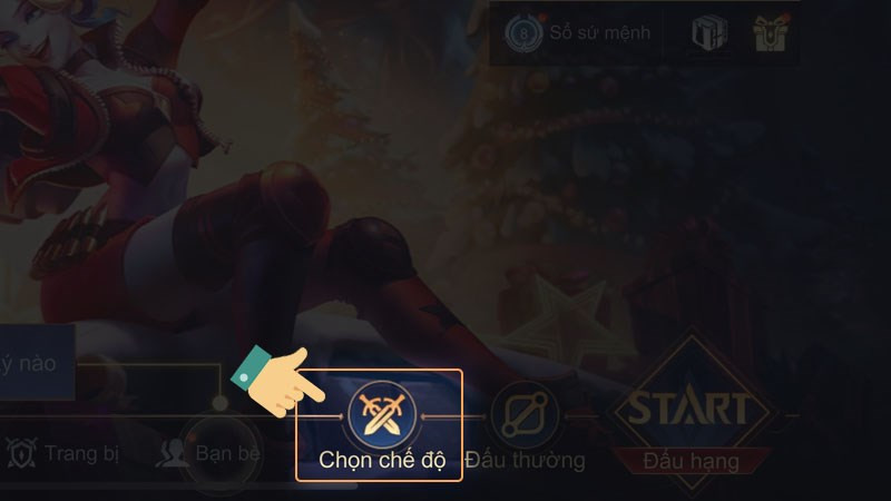 Mở game và chọn chế độ