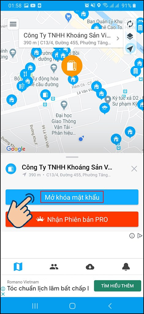 Mở khóa mật khẩu