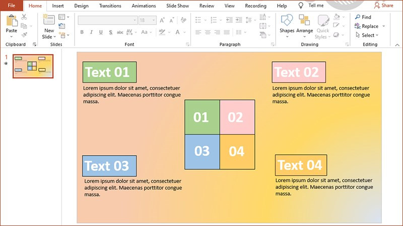 Mở PowerPoint, vào file muốn chỉnh sửa