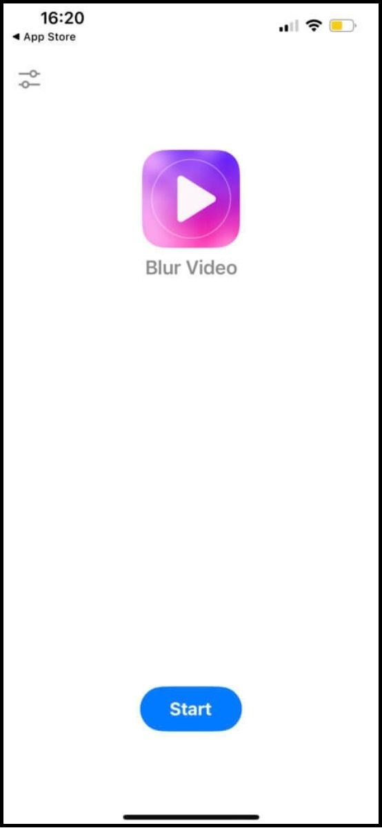 Mở ứng dụng Blur Video