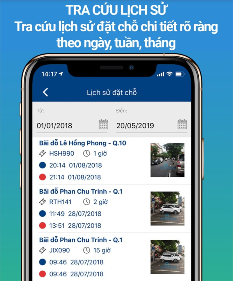 MyParking Viettel Business Solutions Corporation giúp bạn lưu lại các bãi đỗ xe uy tín bạn đã lui tới