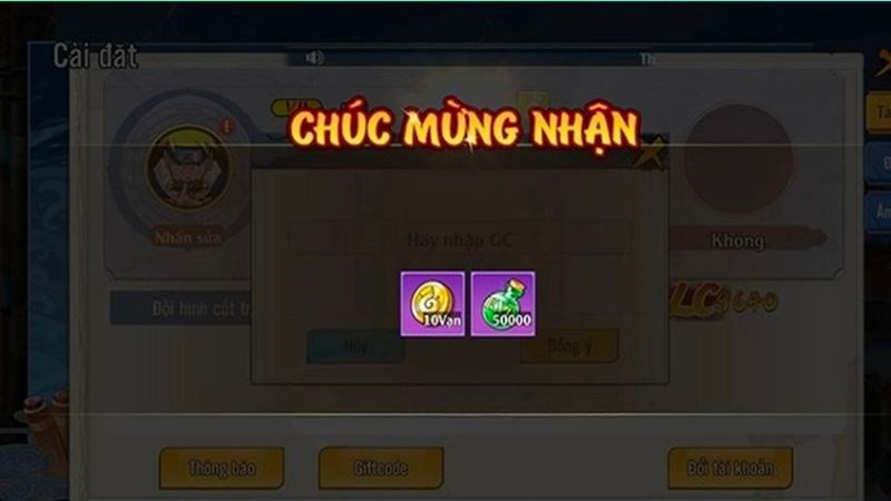 Nhận quà thành công