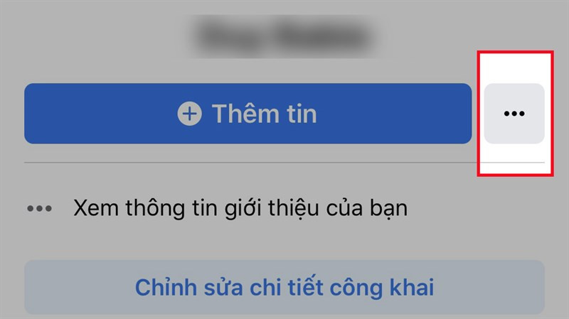 Nhấn vào biểu tượng 3 chấm