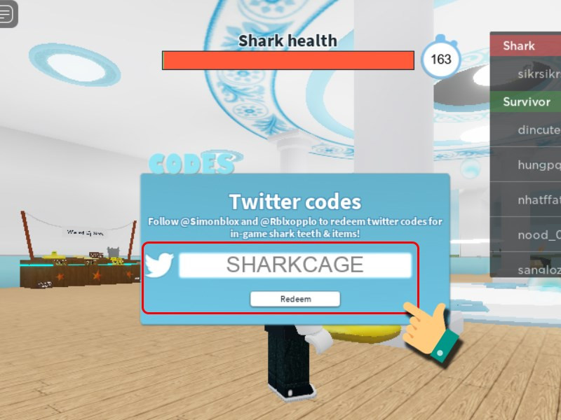 Nhập code SharkBite Roblox