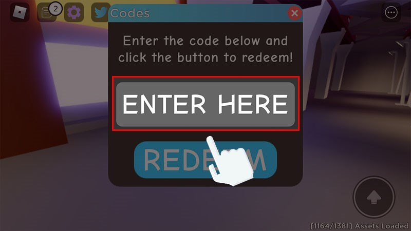 Nhập code vào ô Enter Here