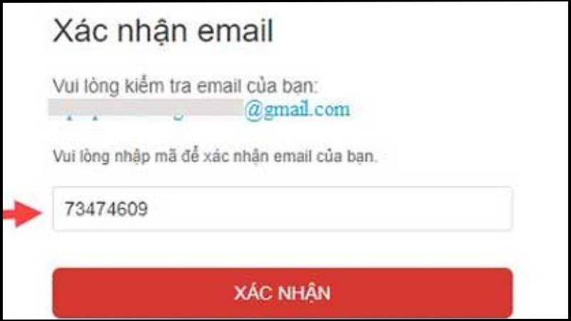 Nhập Mã Xác Nhận