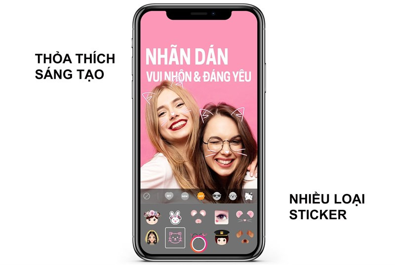 Nhiều sticker ảnh độc đ&aacute;o, đa dạng