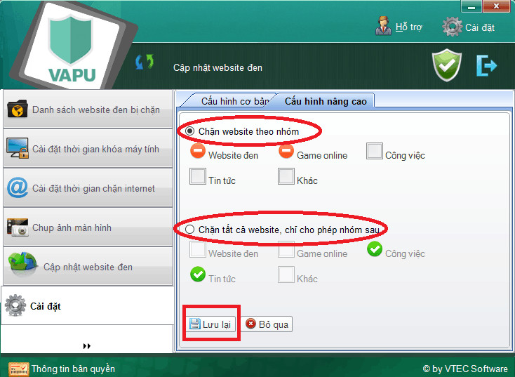 Phần mềm chặn web đen trên máy tính – VAPU