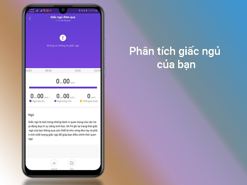 Phân tích giấc ngủ với Mi Fit