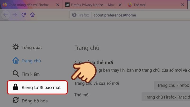 Riêng tư và bảo mật