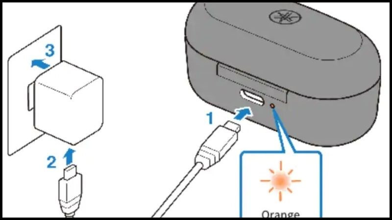 Sạc tai nghe Bluetooth bằng củ sạc