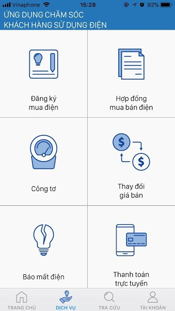 Screenshots CSKH EVN SPC: Ứng dụng theo dõi, tra cứu hoá đơn điện miền Nam