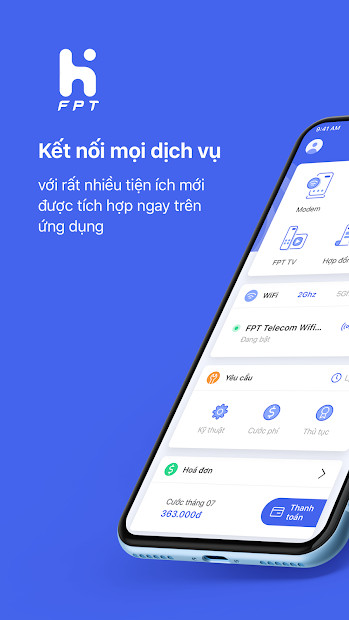 Screenshots Hi FPT: Quản lý, đặt lịch sửa chữa mạng FPT online