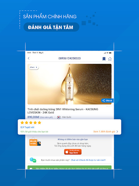 Screenshots iCheck Scanner tìm kiếm sản phẩm