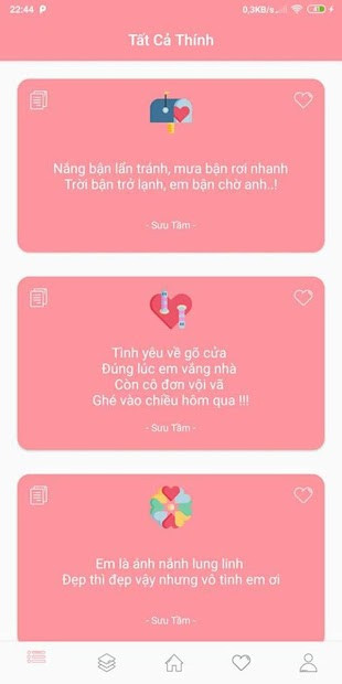 Screenshots Thính Độc: Ứng dụng cung cấp câu thả thính hay, độc lạ