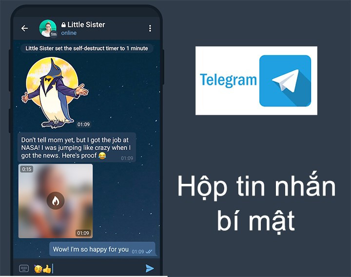 Secret Chat giúp bảo mật thông tin tối ưu trên ứng dụng Telegram