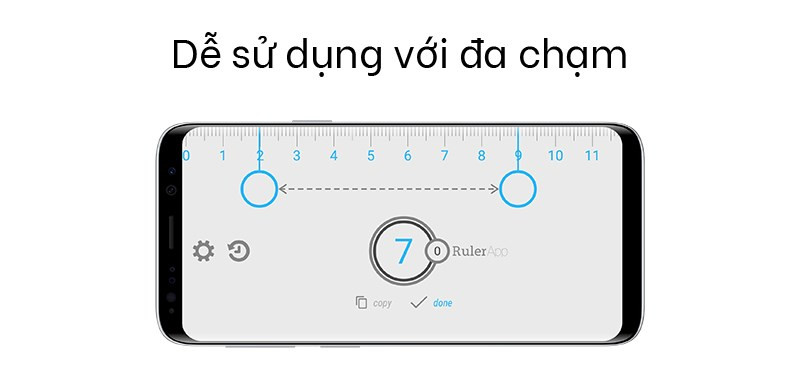 Sử dụng đa chạm trên Ruler App