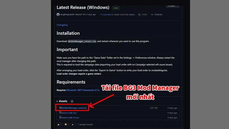 Tải BG3 Mod Manager