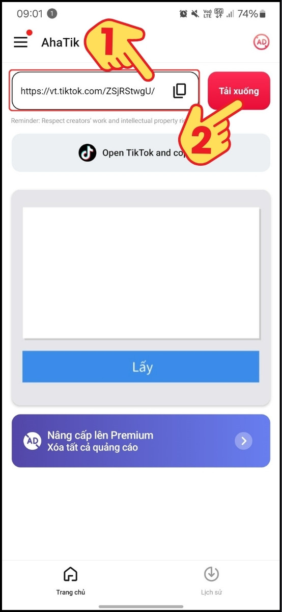 Tải nhạc TikTok bằng Ahatik Downloader