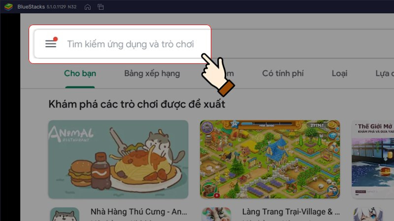 Thanh tìm kiếm Google Play Store