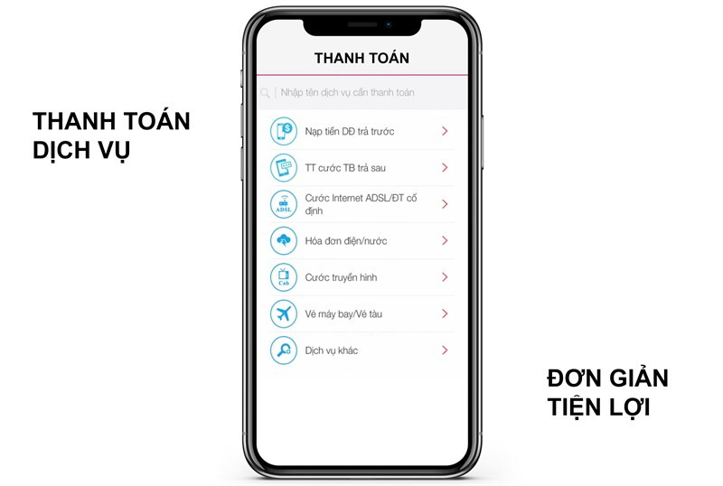 Thanh toán hóa đơn dịch vụ với Techcombank Mobile