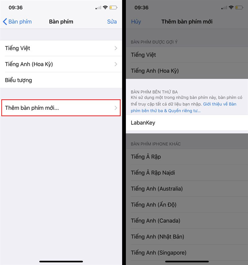 Thêm bàn phím mới vào iPhone