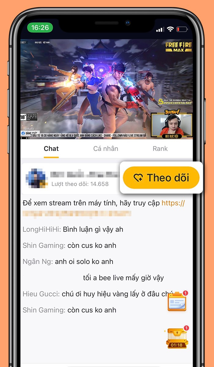 Theo dõi Streamer nổi tiếng dễ dàng