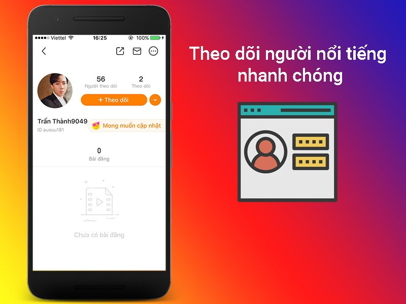 Theo dõi người nổi tiếng nhanh chóng