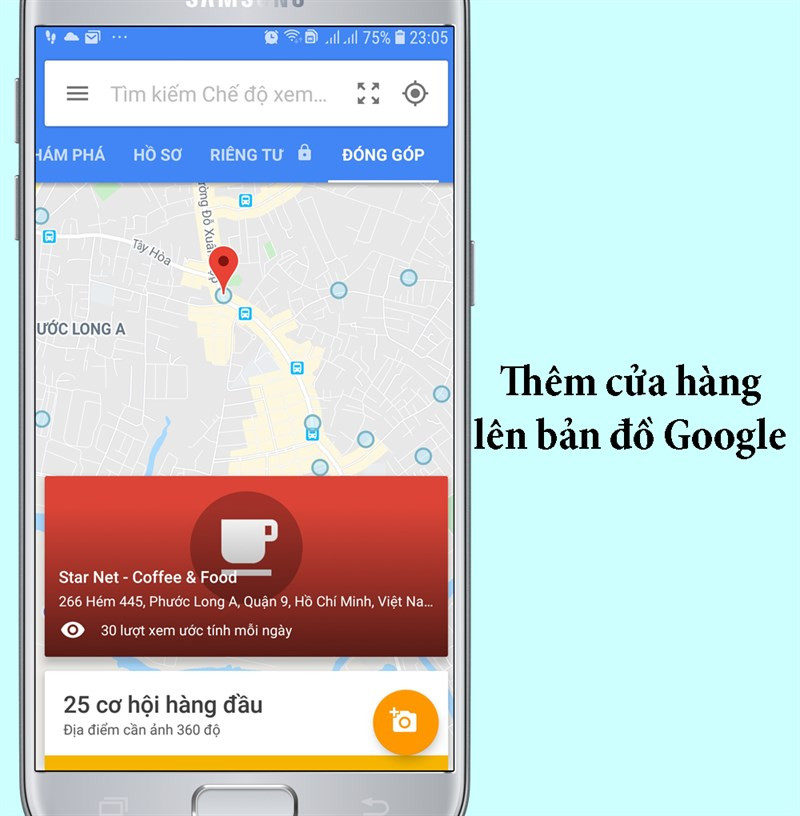 th&ecirc;m cửa h&agrave;ng l&ecirc;n bản đồ Google