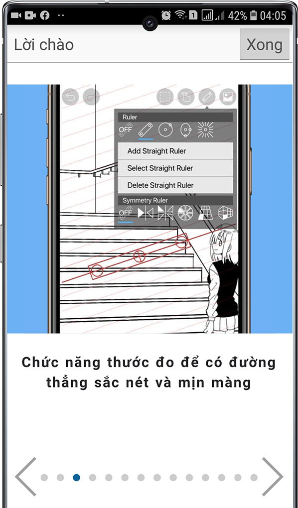 Thước kẻ trong Ibis Paint X