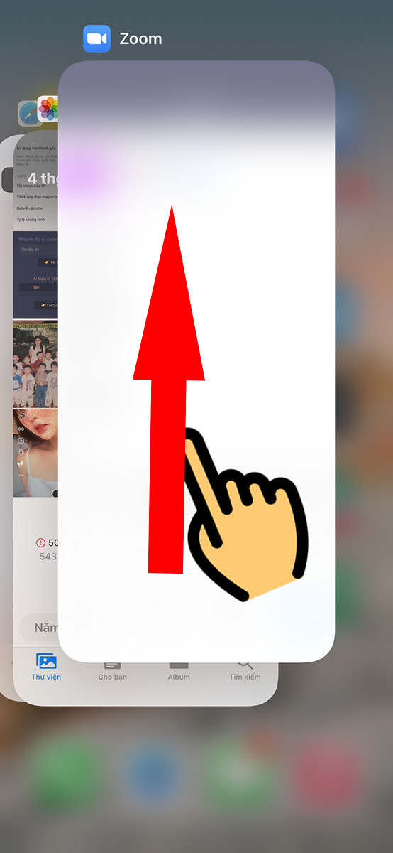 Tìm ứng dụng Zoom và kéo lên phía trên