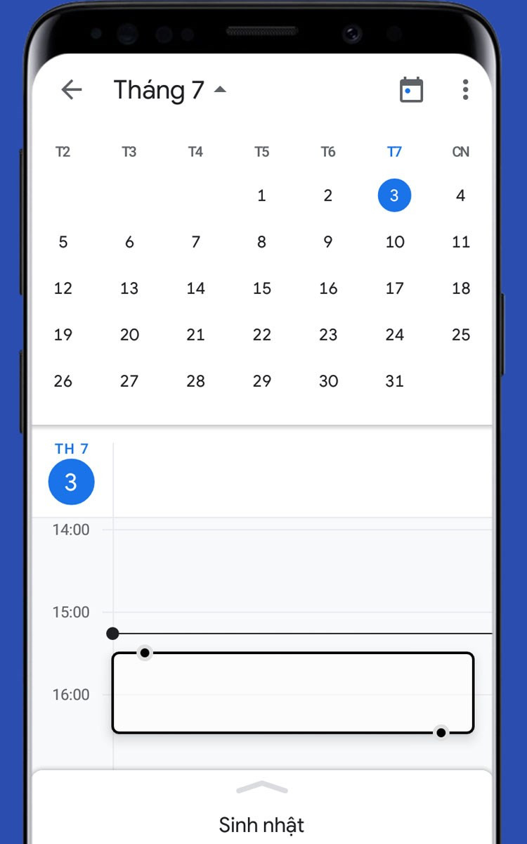 Tổng quan lịch trình trên Google Calendar