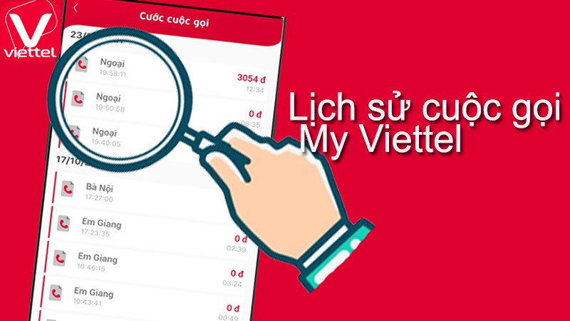 Tra cứu lịch sử cuộc gọi trên My Viettel