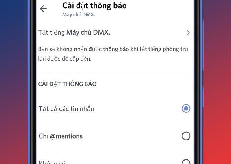 Tùy chỉnh thông báo